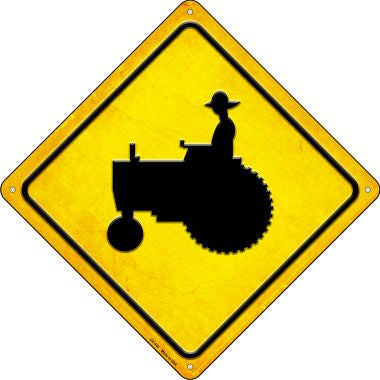 Tractor Crossing Novelty Metal Crossing Sign CX-445