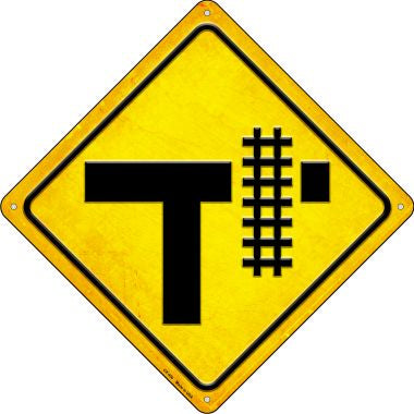 Railroad Crossing Right Novelty Metal Crossing Sign CX-450