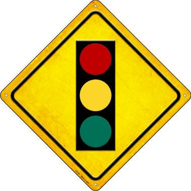 Traffic Signal Ahead Novelty Metal Crossing Sign CX-457