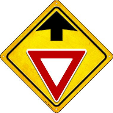 Yield Ahead Novelty Metal Crossing Sign CX-459