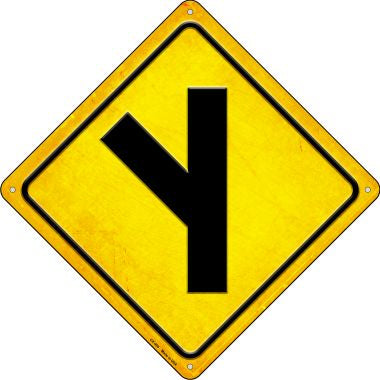 Side Road Left Novelty Metal Crossing Sign