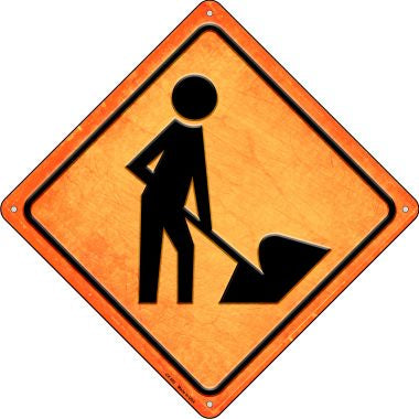 Worker Ahead Novelty Metal Crossing Sign CX-502