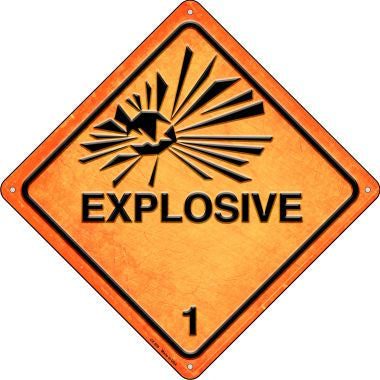 Explosive Novelty Metal Crossing Sign CX-505