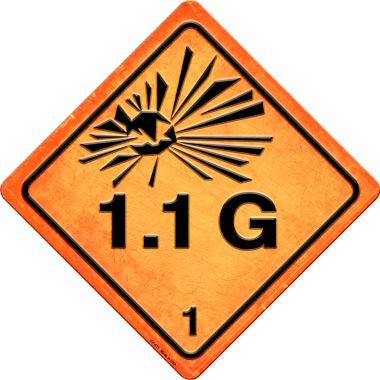 Explosive 1.1G Novelty Metal Crossing Sign CX-511