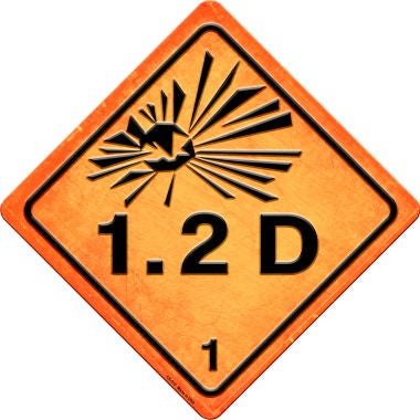 Explosive 1.2D Novelty Metal Crossing Sign CX-515