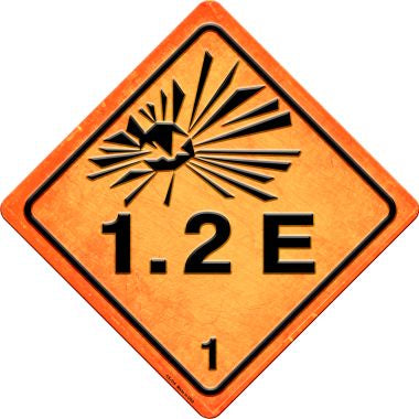 Explosive 1.2E Novelty Metal Crossing Sign CX-516