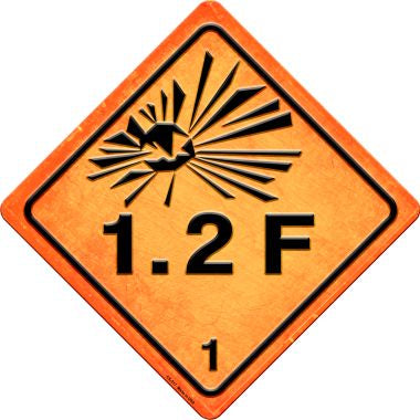 Explosive 1.2F Novelty Metal Crossing Sign CX-517