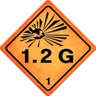 Explosive 1.2G Novelty Metal Crossing Sign CX-518