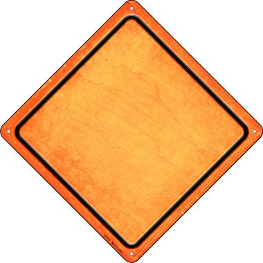 Blank Orange Traffic Novelty Metal Crossing Sign