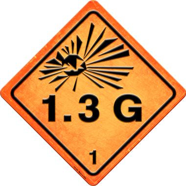 Explosive 1.3G Novelty Metal Crossing Sign CX-525