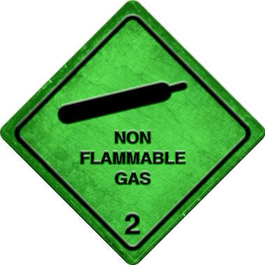 Non Flammable Gas Novelty Metal Crossing Sign CX-533