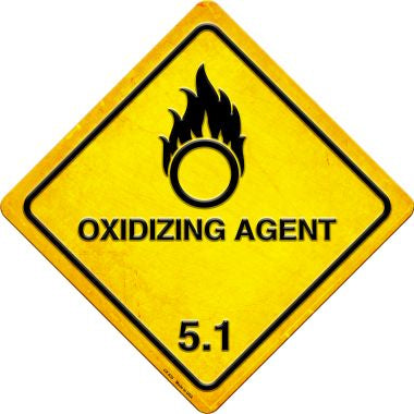 Oxidizing Agent Novelty Metal Crossing Sign CX-535