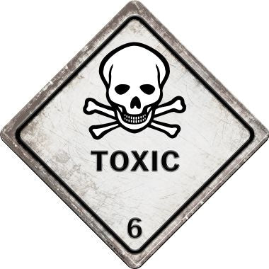 Toxic Novelty Metal Crossing Sign CX-545