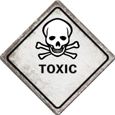 Toxic Novelty Metal Crossing Sign CX-546