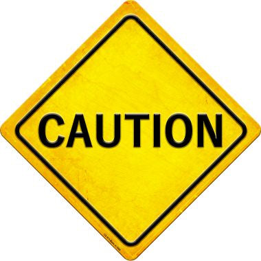 Caution Novelty Metal Crossing Sign