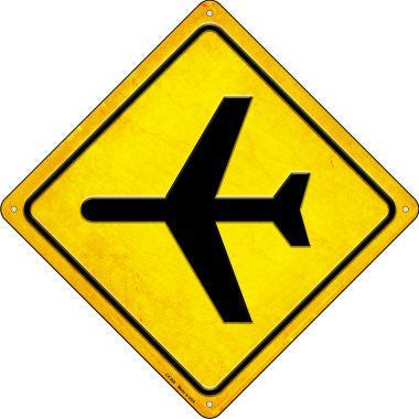 Airplane Novelty Metal Crossing Sign