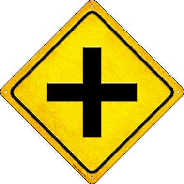 Intersection Novelty Metal Crossing Sign