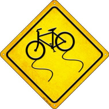 Slippery Bike Novelty Metal Crossing Sign CX-591