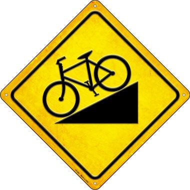 Steep Grade Bike Novelty Metal Crossing Sign CX-592