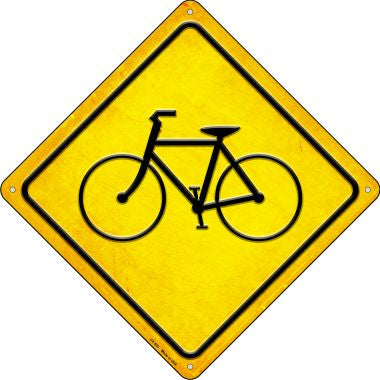 Bicycle Novelty Metal Crossing Sign