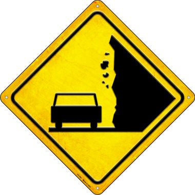Falling Rocks Novelty Metal Crossing Sign CX-594