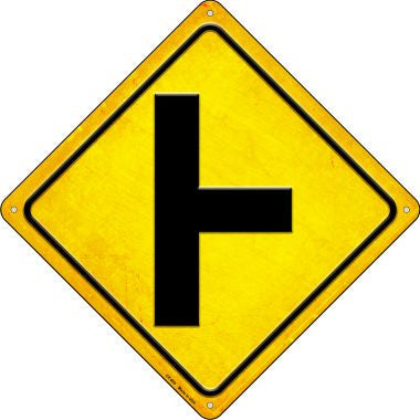 Side Road Right Novelty Metal Crossing Sign
