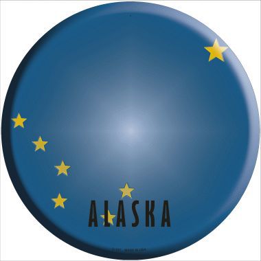 Alaska State Flag Metal Circular Sign