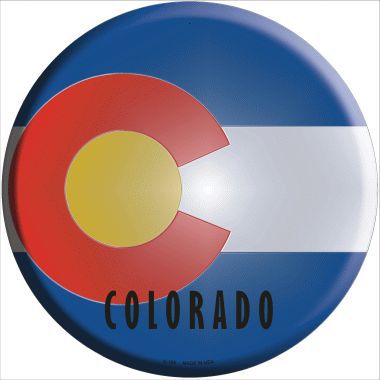 Colorado State Flag Metal Circular Sign