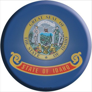 Idaho State Flag Metal Circular Sign
