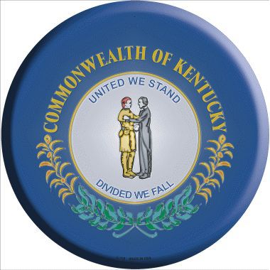 Kentucky State Flag Metal Circular Sign