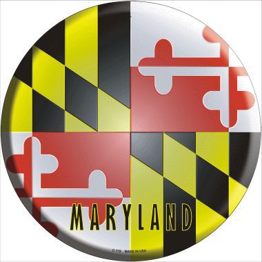 Maryland State Flag Metal Circular Sign