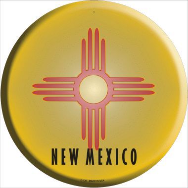 New Mexico State Flag Metal Circular Sign