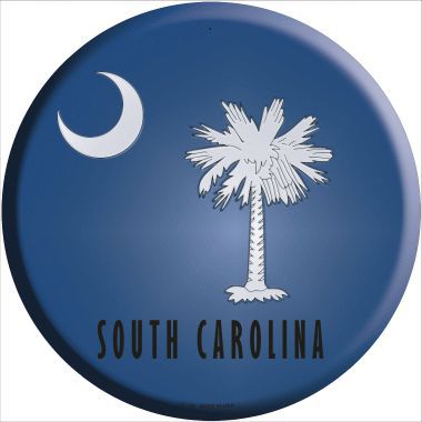 South Carolina State Flag Metal Circular Sign