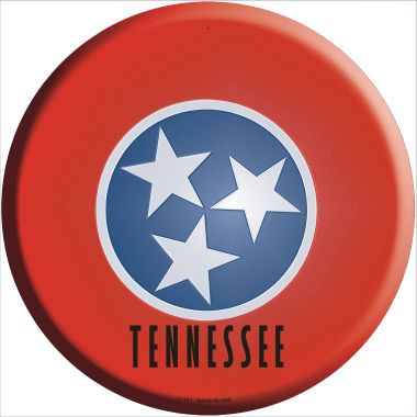 Tennessee State Flag Metal Circular Sign