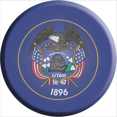 Utah State Flag Metal Circular Sign