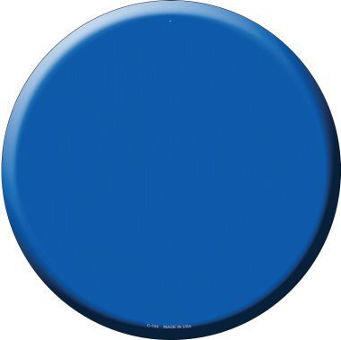 Blue Novelty Metal Circular Sign