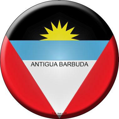 Antigua Barbuda Novelty Metal Circular Sign