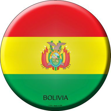 Bolivia Country Novelty Metal Circular Sign