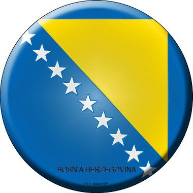 Bosnia Herzegovina Country Novelty Metal Circular Sign