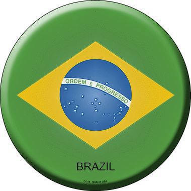 Brazil Country Novelty Metal Circular Sign