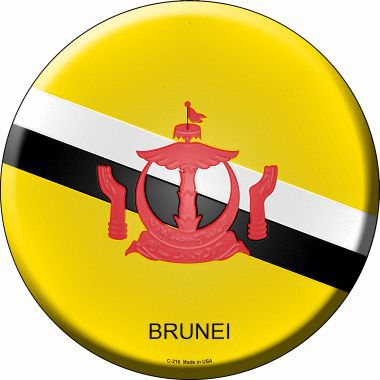 Brunei Country Novelty Metal Circular Sign