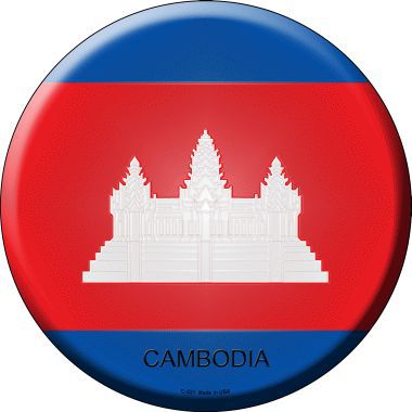 Cambodia Country Novelty Metal Circular Sign