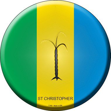 St Christopher Country Novelty Metal Circular Sign