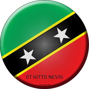 St Kitts Nevis Country Novelty Metal Circular Sign