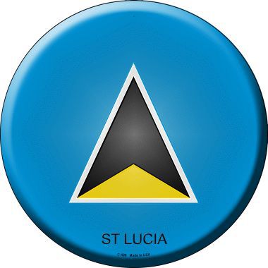 St Lucia Country Novelty Metal Circular Sign