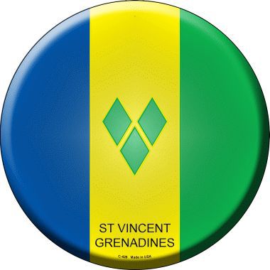 St Vincent Grenadines Country Novelty Metal Circular Sign