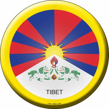 Tibet Country Novelty Metal Circular Sign