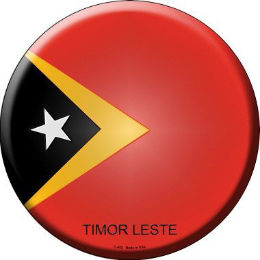 Timor Leste Country Novelty Metal Circular Sign