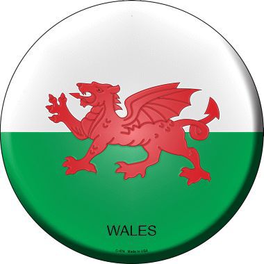Wales Country Novelty Metal Circular Sign