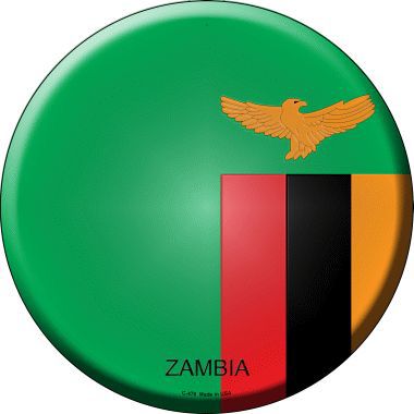 Zambia Country Novelty Metal Circular Sign